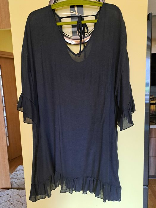 Sukienka Plus Size na upały czarna 48-52