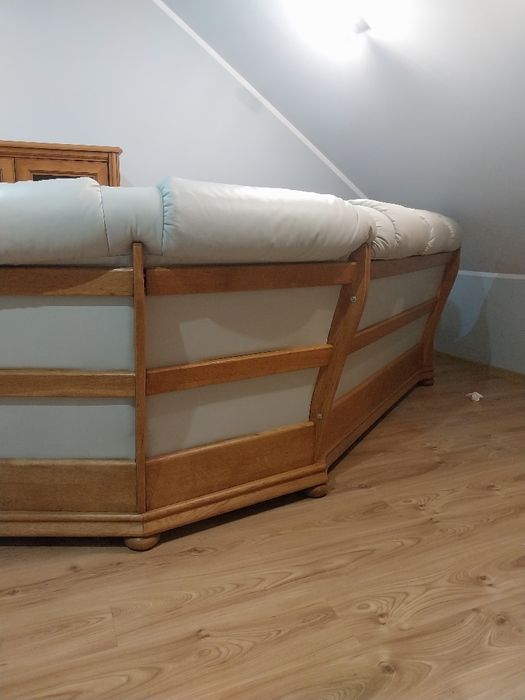 Sofa szara skórzana