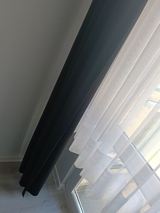 Zaslony dwie sztuki czarne welur