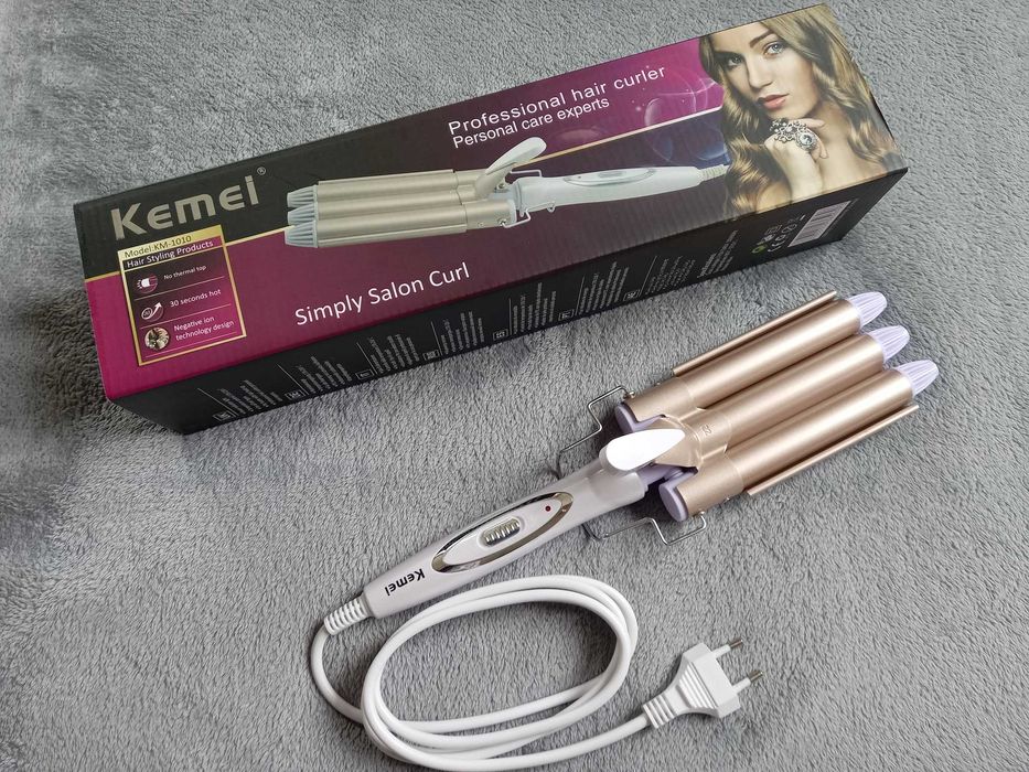 Плойка хвиля Kemei 22 мм