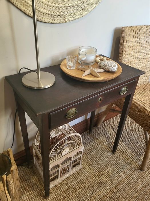 mesa, consola, secretaria, vintage, retro, rustico