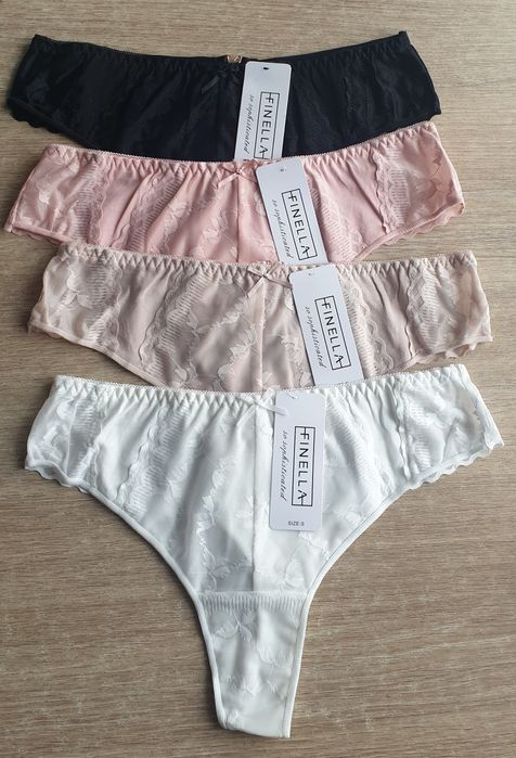 4×Damskie majtki stringi S, Finella