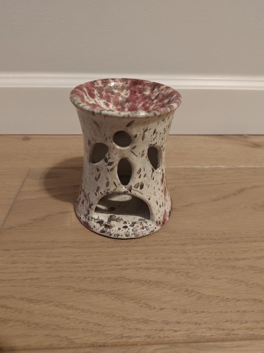 Wyjątkowe kominek do aromaterapii 11 cm, biały, czerwony