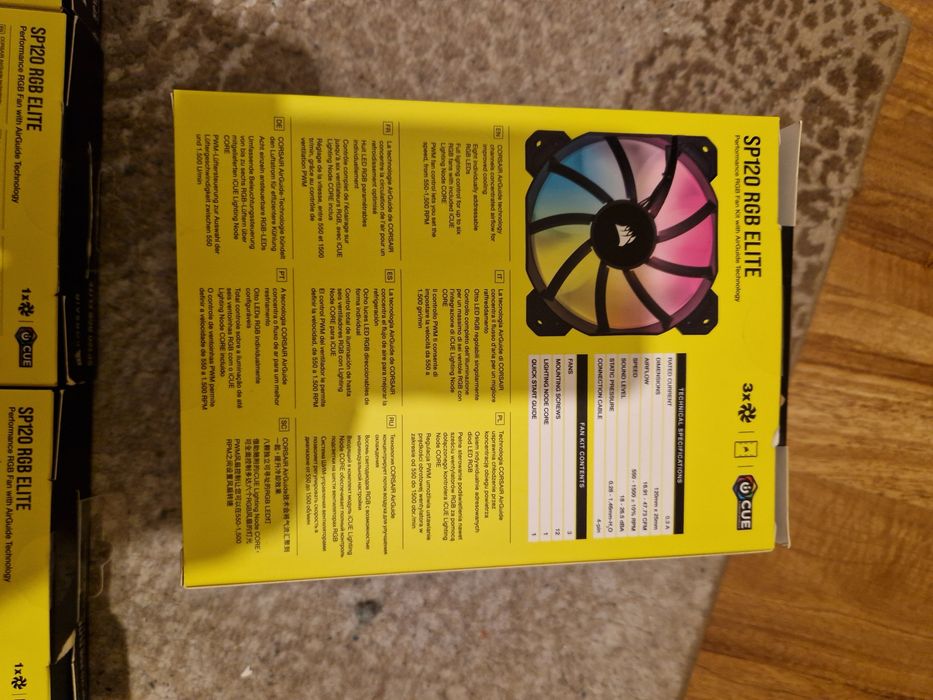 Wentylatory Corsair iCUE SP120 RGB ELITE Performance 120 mm PWM 6 SZT.