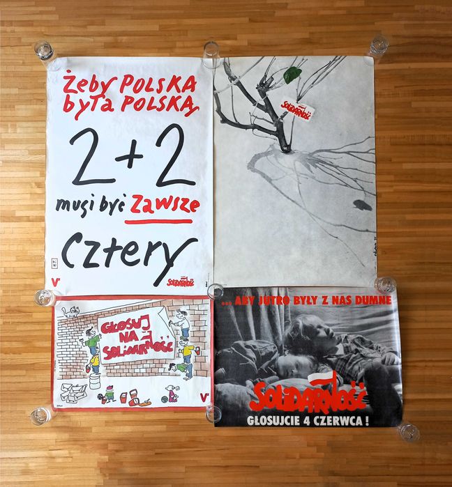 Plakaty Solidarność Sztuka Solidarności Wybory 89 oryginał vintage PRL