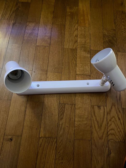 New White Ceiling Lamp with 2 Light Sources64730160526081124