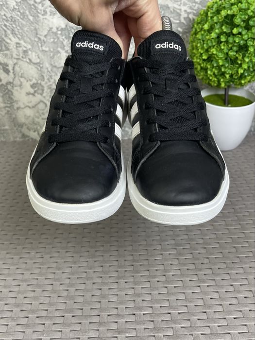 Adidas Grand Court кроссовки 34 размер детские кожаные сникерсы