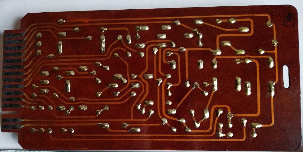 Уникальная печатная плата V-8 ТУ от советской ЭВМ 'Минск-2', СССР 1969