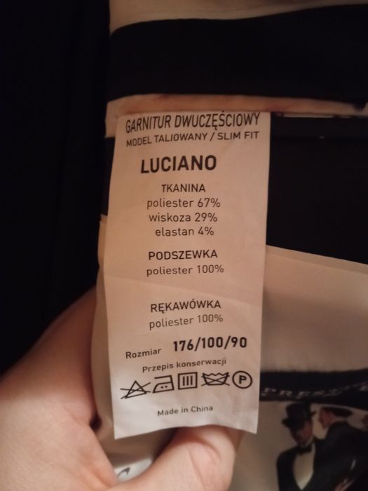 Smoking garnitur Luciano czarny