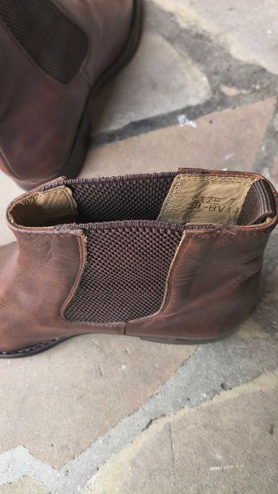 Buty sztyblety skóra naturalna, brązowe