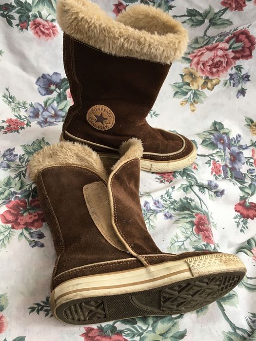 Converse all star,kozaki, 30, 19 cm, skóra naturalna, rzepy