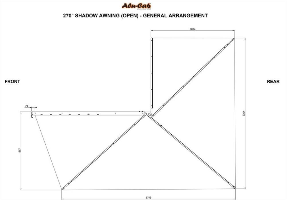Toldo 270° Alu Cab - Esquerdo