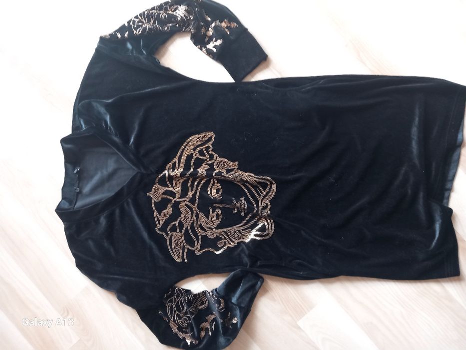 Versace meduza sukienka welurkowa s/m
