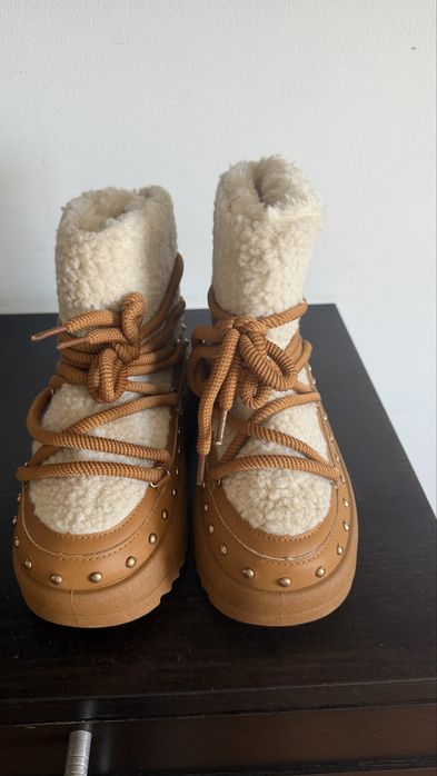 Botas de Inverno Teddy Camel Platform
