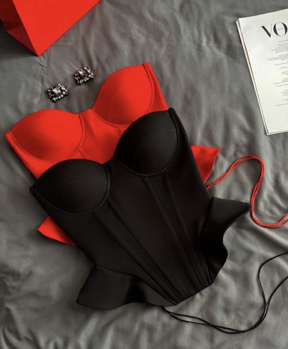 Сукня чорна комплект корсет і спідниця