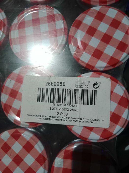 Frascos novos para compotas 250ml