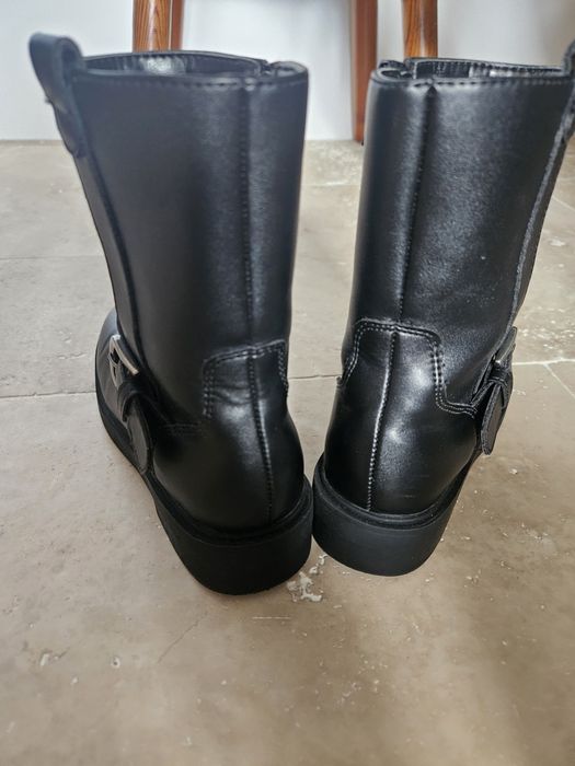 Buty kozaki oficerki skórzane Mango rozmiar 31 dla dziewczynki