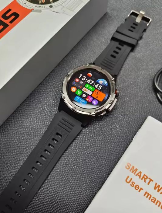 Смарт часы GPS,NFC,500 mAh,AMOLED,лазерный и ультрафиолетовый фонарик.