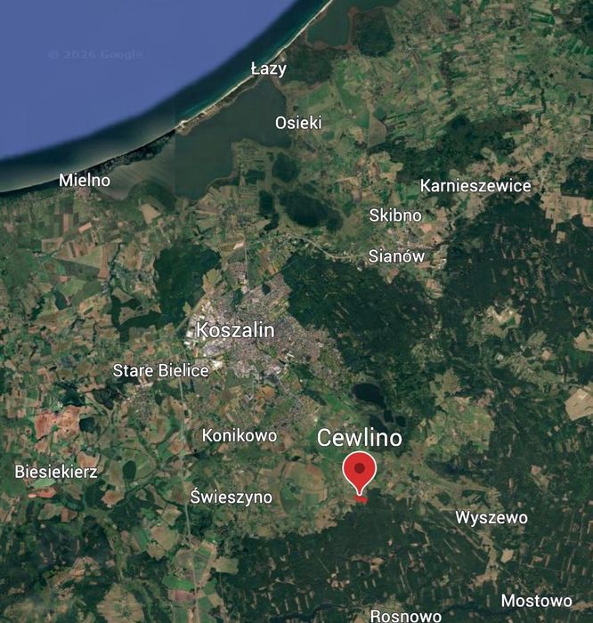 Sprzedam 15 działek budowlanych w miejscowości Cewlino- 6km od Koszalina, (22km do morza). Wszystkie działki posiadają WZ-ki ważne bezterminowo. - Widok 3