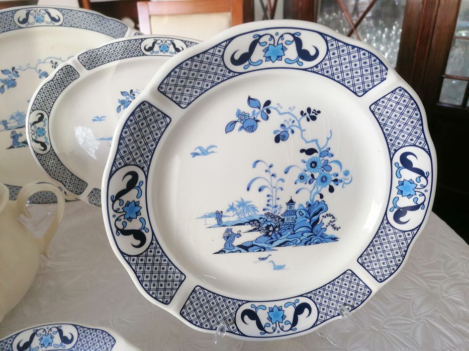 Serviço jantar, Faianças Sacavém, azul