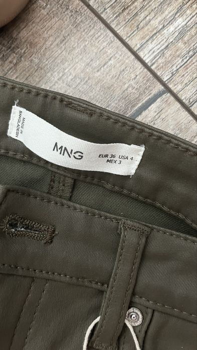 Нові джинси Mango Skinny хакі, розмір S (36), з бірками