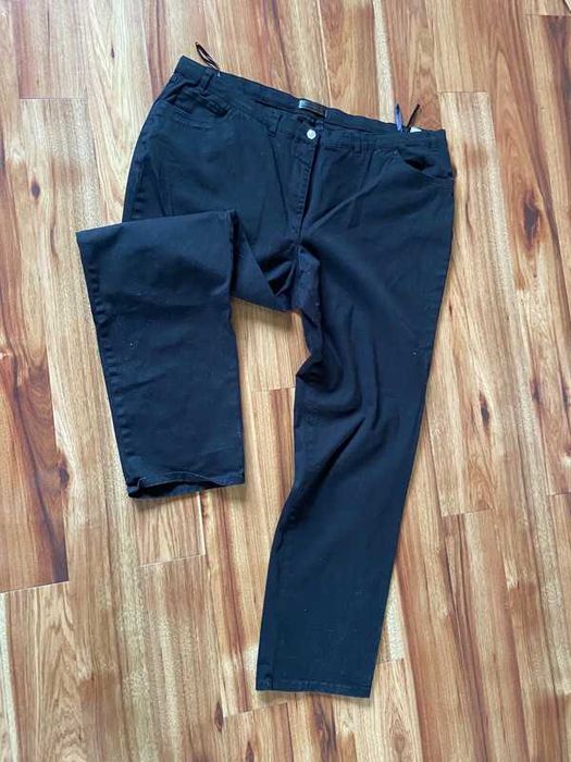 52 54 xxxl +size basic czarne spodnie slim rurki +size