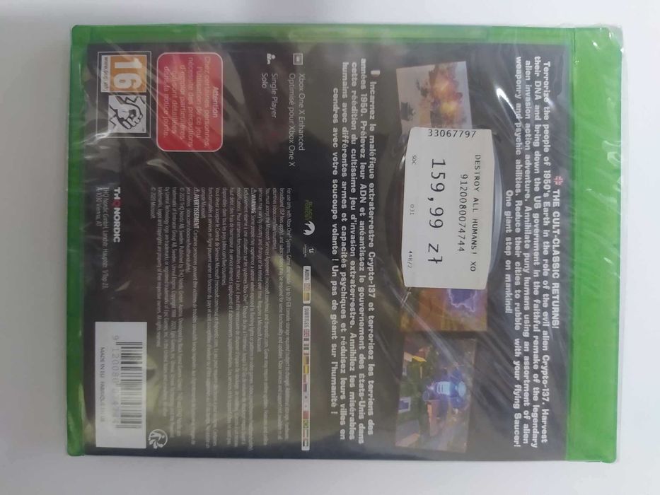 NOWA Destroy All Humans! Xbox One Pęknięte pudełko