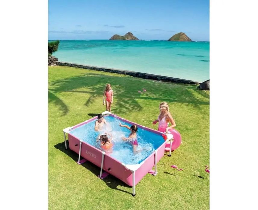 Каркасний басейн 220 x 150 x 60 см Pink Rectangular Frame Pool
