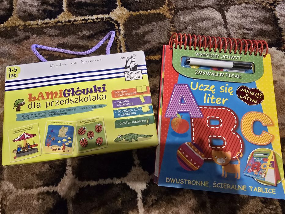 Zestaw edukacyjny dla przedszkolaka: „Łamigłówki” + „Uczę się liter”