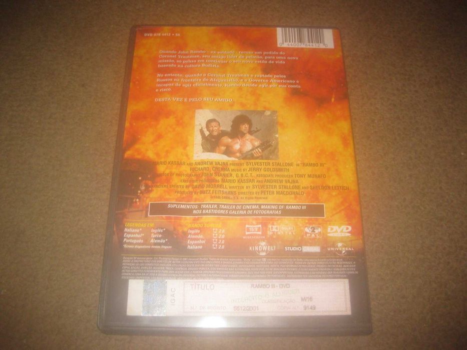 DVD "Rambo III" starring Sylvester Stallone/Rare!64751311404163121