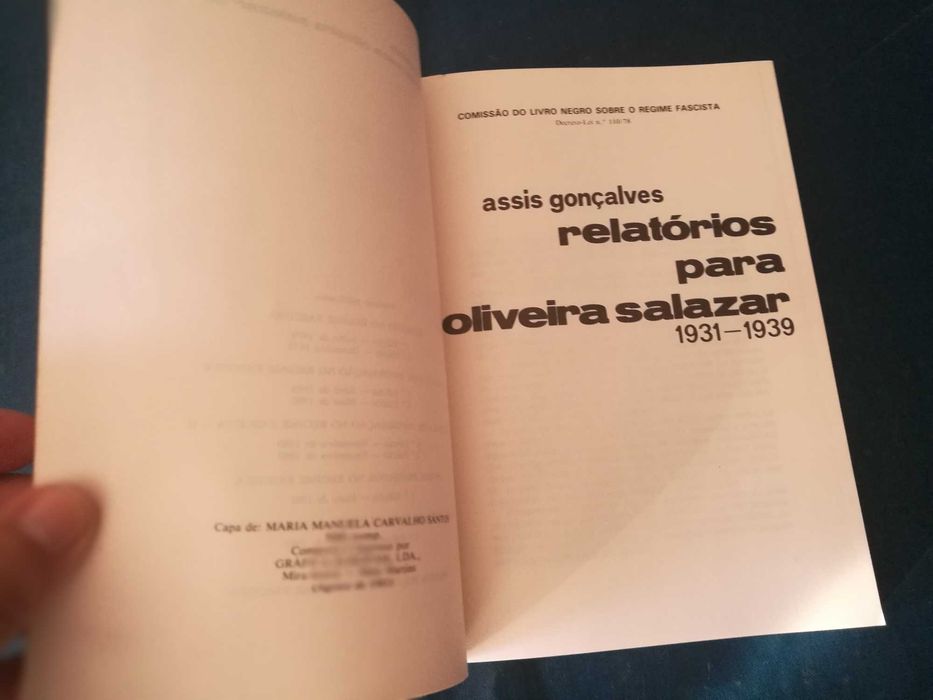 Relatórios para Oliveira Salazar 1931-1939 – Assis Gonçalves