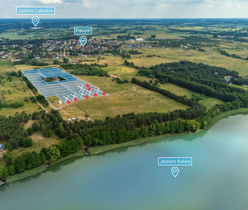 Działka z udziałem w plaży Kalwa, lesie i drogach dojazdowych z MPZP