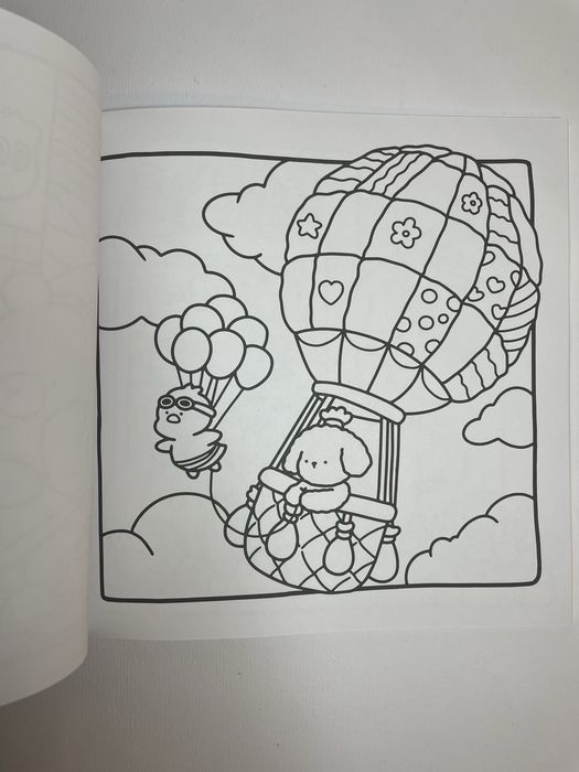 Livro de colorir Cozy Friends e caneta branca NOVOS