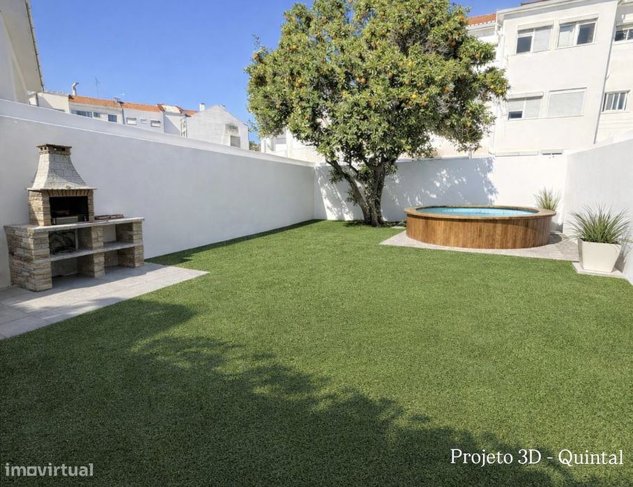 T2 ÚNICO com 135m² de Quintal + Vista Cristo Rei