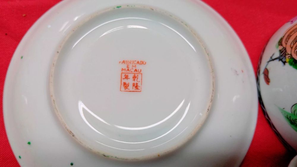 Serviço de chá porcelana de Macau