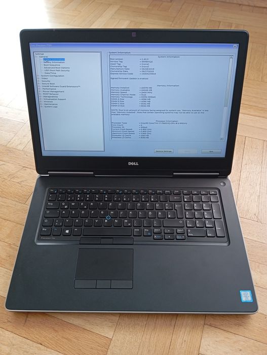 Dell Precision 7720 | i7-7820HQ | 24GB RAM | P4000 8GB | SSD 256 | Zestaw Akcesoriów