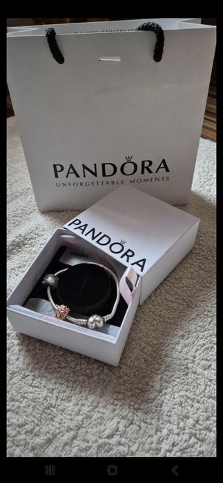 Bransoletka Pandora z charms + pudełko