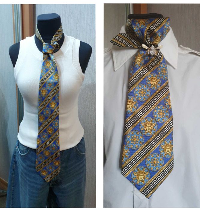 Вінтажна шовкова краватка Versace