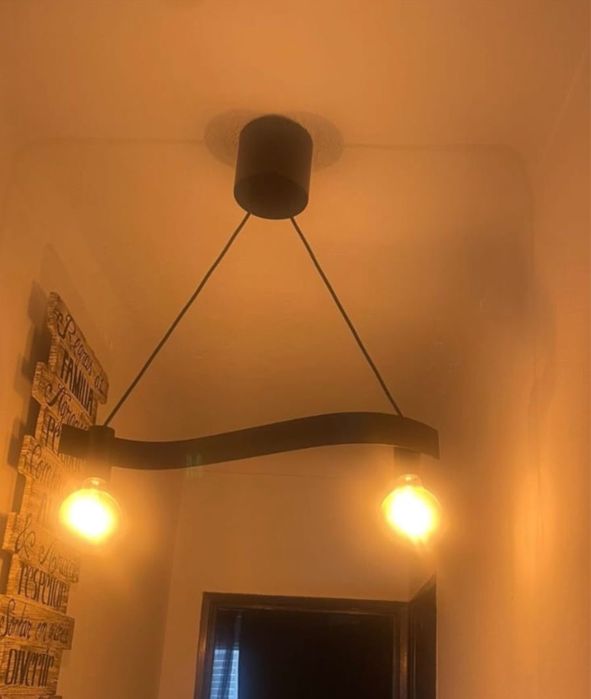 Candeeiro teto preto