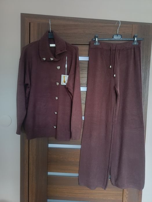 Zestaw dzianinowy czekolada