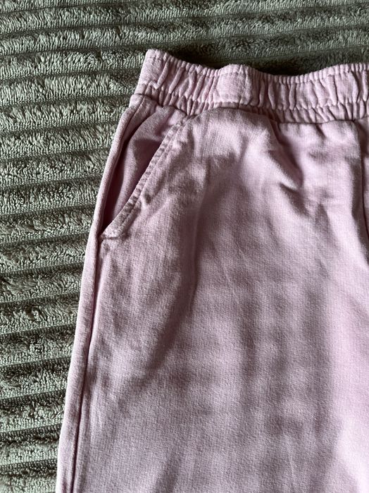 Spodnie lekko ocieplane dla dziewczynki jasnoróżowe, roz 128, Sinsay