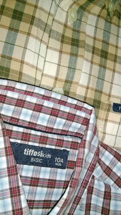 Camisa Xadrez de marca Tiffosi Denim - Tam 10 anos