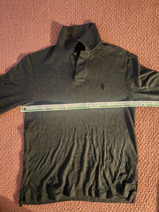 Polo Ralph Lauren manga comprida cinzento preto XS
