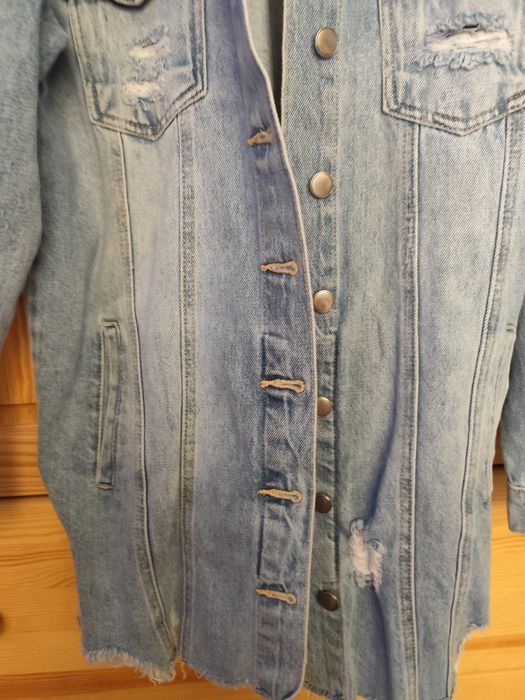 Katana jeansowa damska długa L