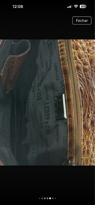 Bolsa de couro genuina