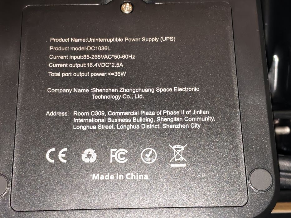 UPS ДБЖ для роутера ONU 36Вт Docreate DC1036L