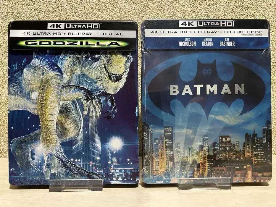 Steelbook 4K Ultra HD Blu-ray DC Кинг Конг/Годзилла /Мег 1-2/Шазам 1-2