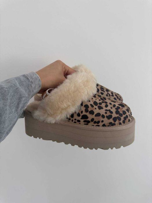 Уггі UGG Funkette Platform Slippers Leopard premium 5,5 см платформа осінні/зимові