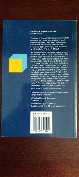 Livro A Practical English Grammar. Gramática de inglês.