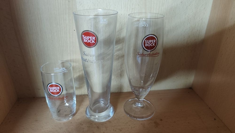 Copos de vidro Super Bock Original - vários tamanhos